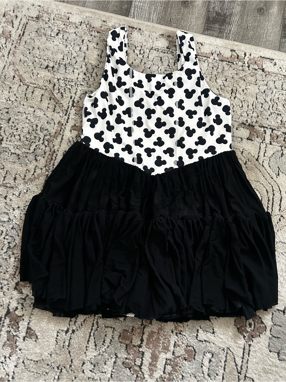 Girls Disney Mickey mesh dress- built in shorts